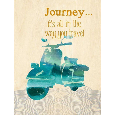 Its All In The Way You Travel Black Modern Wood Framed Art Print by Taylor, Evangeline