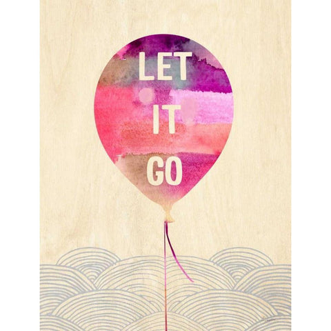 Let It Go Gold Ornate Wood Framed Art Print with Double Matting by Taylor, Evangeline