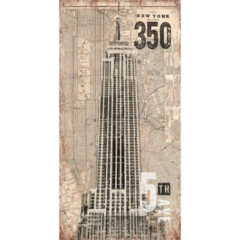 350 Fifth Avenue Black Modern Wood Framed Art Print with Double Matting by Taylor, Evangeline