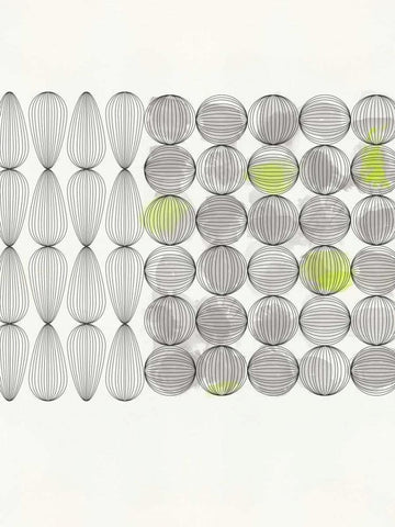 Line and Paint White Modern Wood Framed Art Print with Double Matting by Taylor, Evangeline