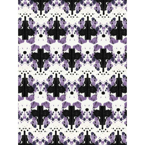 Ink Blot Pattern White Modern Wood Framed Art Print by Taylor, Evangeline