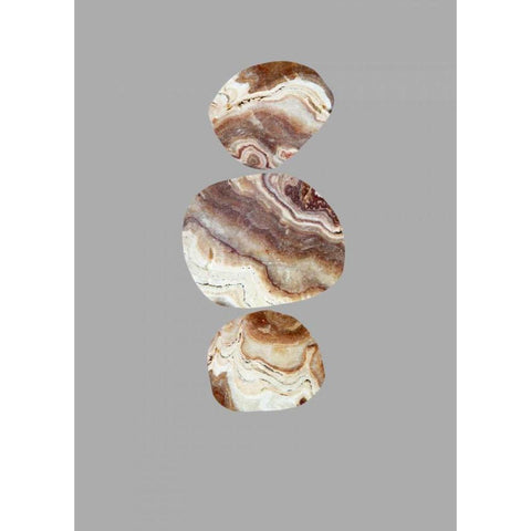 Cut Stone Black Modern Wood Framed Art Print with Double Matting by Taylor, Evangeline