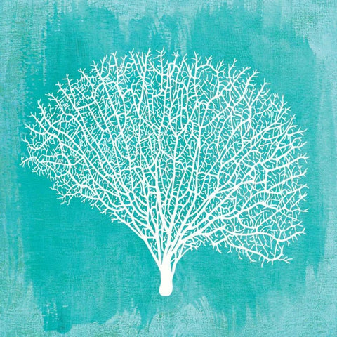 Tropical Sea Fan 1 Black Ornate Wood Framed Art Print with Double Matting by Taylor, Evangeline