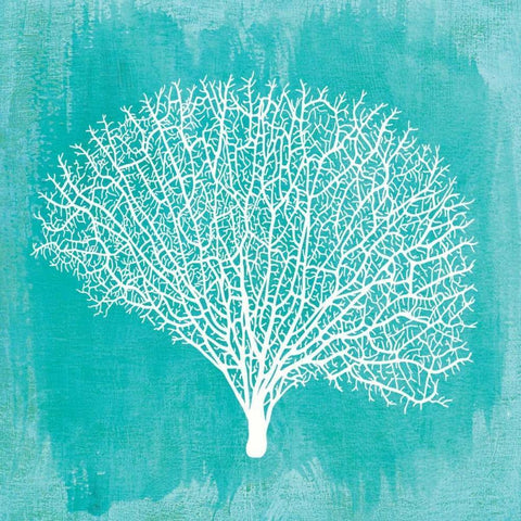 Tropical Sea Fan 1 Black Modern Wood Framed Art Print with Double Matting by Taylor, Evangeline