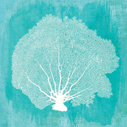 Tropical Sea Fan 2 Black Modern Wood Framed Art Print by Taylor, Evangeline