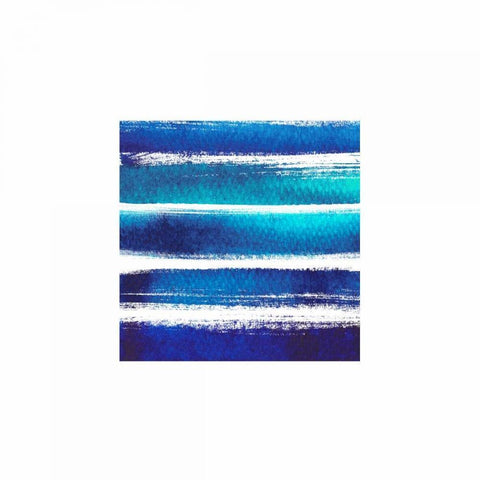 Horizintal Blues White Modern Wood Framed Art Print by Taylor, Evangeline