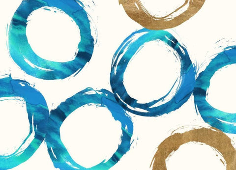 Unity Blue Black Ornate Wood Framed Art Print with Double Matting by Taylor, Evangeline