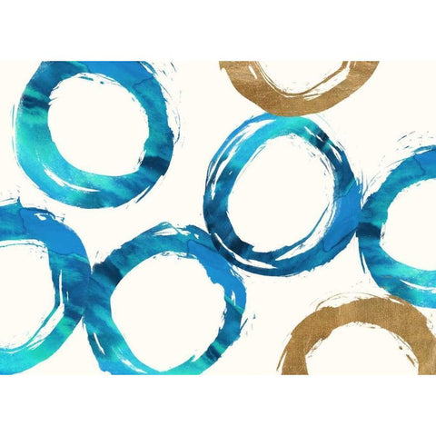 Unity Blue White Modern Wood Framed Art Print by Taylor, Evangeline