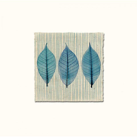 Handmade Paper and Leaves Black Modern Wood Framed Art Print with Double Matting by Taylor, Evangeline