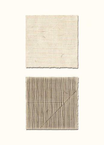 Handmade Paper White Modern Wood Framed Art Print with Double Matting by Taylor, Evangeline