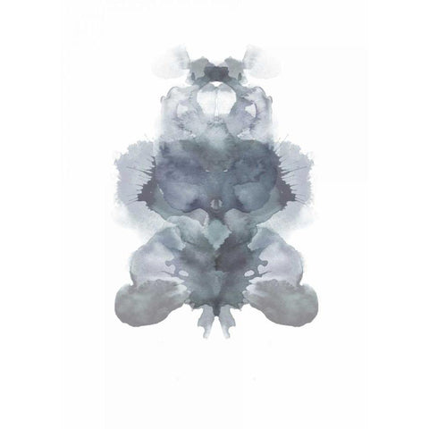 Imagine Ink Blot White Modern Wood Framed Art Print by Taylor, Evangeline