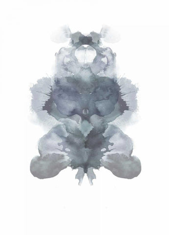 Imagine Ink Blot White Modern Wood Framed Art Print with Double Matting by Taylor, Evangeline