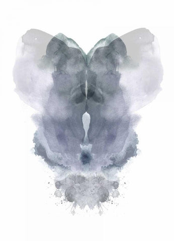Imagine Ink Blot White Modern Wood Framed Art Print with Double Matting by Taylor, Evangeline