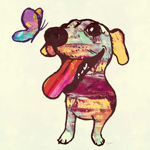 Barks and Butterfly Black Ornate Wood Framed Art Print with Double Matting by Taylor, Evangeline