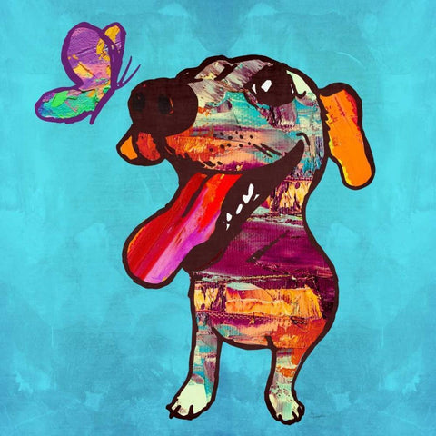 Barks and Butterfly Black Modern Wood Framed Art Print by Taylor, Evangeline