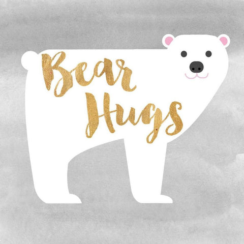 Bear Hugs Black Ornate Wood Framed Art Print with Double Matting by Taylor, Evangeline