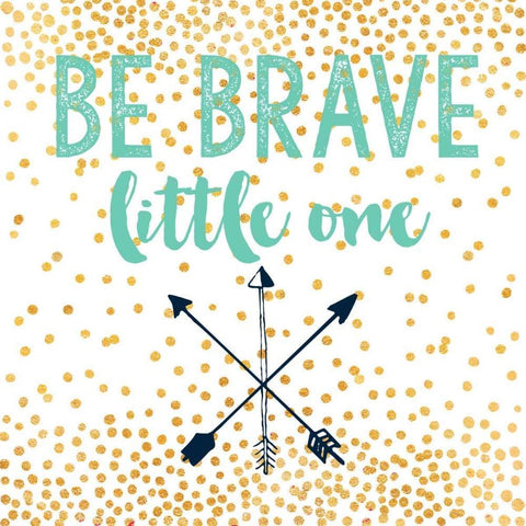 Be Brave Black Ornate Wood Framed Art Print with Double Matting by Taylor, Evangeline