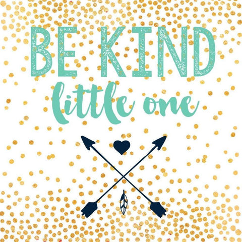 Be Kind White Modern Wood Framed Art Print with Double Matting by Taylor, Evangeline