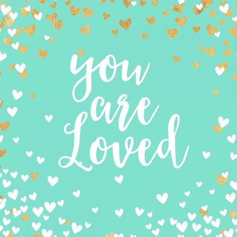 You Are Loved White Modern Wood Framed Art Print with Double Matting by Taylor, Evangeline
