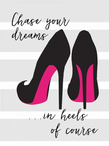 Chase your Dreams White Modern Wood Framed Art Print with Double Matting by Taylor, Evangeline