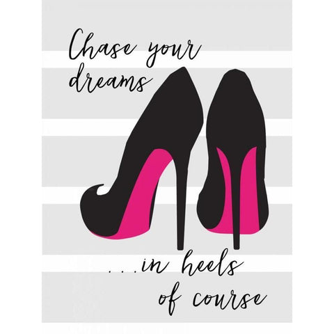 Chase your Dreams Black Modern Wood Framed Art Print with Double Matting by Taylor, Evangeline
