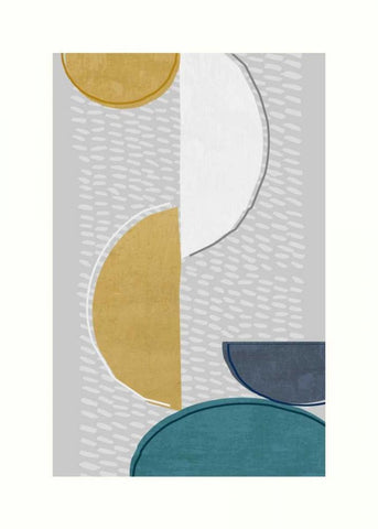 Modern Ellipse 1 Black Ornate Wood Framed Art Print with Double Matting by Taylor, Evangeline