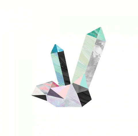 Crystalize 2 White Modern Wood Framed Art Print with Double Matting by Taylor, Evangeline