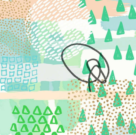 SwirlÃ©e 1 White Modern Wood Framed Art Print with Double Matting by Taylor, Evangeline