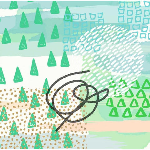 SwirlÃ©e 2 Black Modern Wood Framed Art Print with Double Matting by Taylor, Evangeline