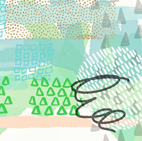 SwirlÃ©e 3 Black Ornate Wood Framed Art Print with Double Matting by Taylor, Evangeline