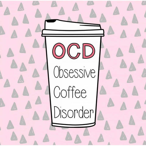 OCD White Modern Wood Framed Art Print by Taylor, Evangeline