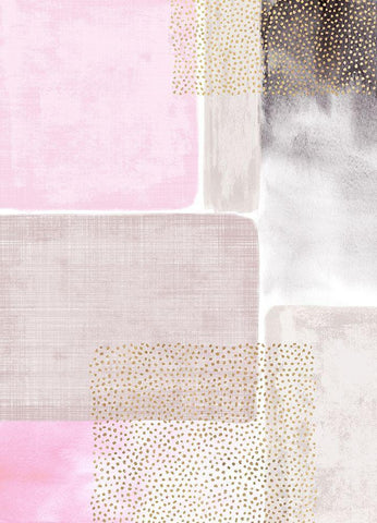 Shape and Texture Blush White Modern Wood Framed Art Print with Double Matting by Taylor, Evangeline