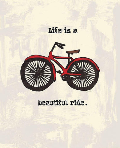 BEAUTIFUL RIDE INK SKETCH Black Ornate Wood Framed Art Print with Double Matting by Valentina, Valentina