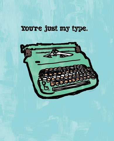 JUST MY TYPE INK SKETCH Black Ornate Wood Framed Art Print with Double Matting by Valentina, Valentina