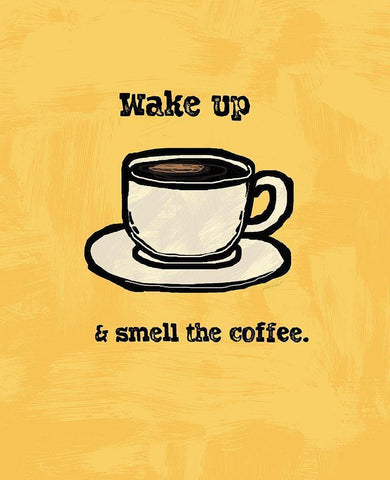 WAKE UP INK SKETCH Black Ornate Wood Framed Art Print with Double Matting by Valentina, Valentina