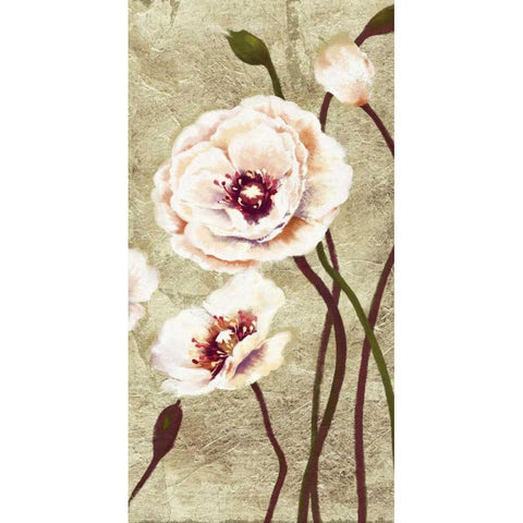 Dancing Poppies 3 Black Modern Wood Framed Art Print with Double Matting by Art Atelier Alliance