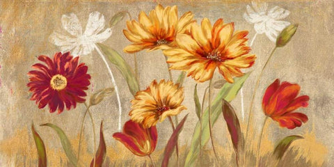 Shades Of Autumn Black Ornate Wood Framed Art Print with Double Matting by Art Atelier Alliance