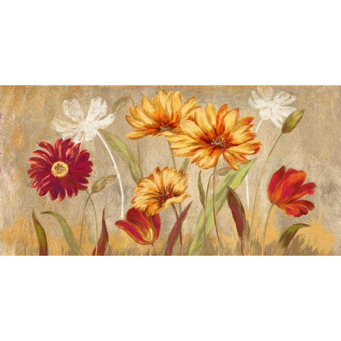 Shades Of Autumn White Modern Wood Framed Art Print by Art Atelier Alliance