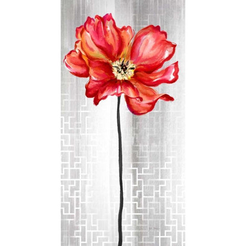 Metropolitan Flower White Modern Wood Framed Art Print by Art Atelier Alliance