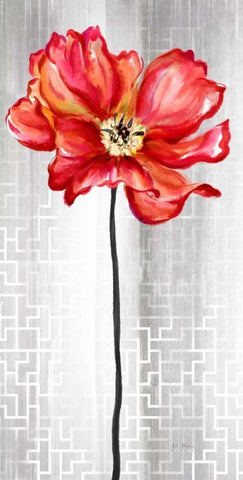 Metropolitan Flower Black Ornate Wood Framed Art Print with Double Matting by Art Atelier Alliance