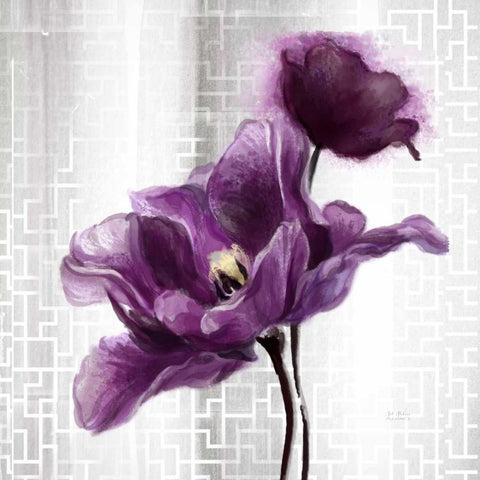 Ethereal Spring Tulip White Modern Wood Framed Art Print by Art Atelier Alliance