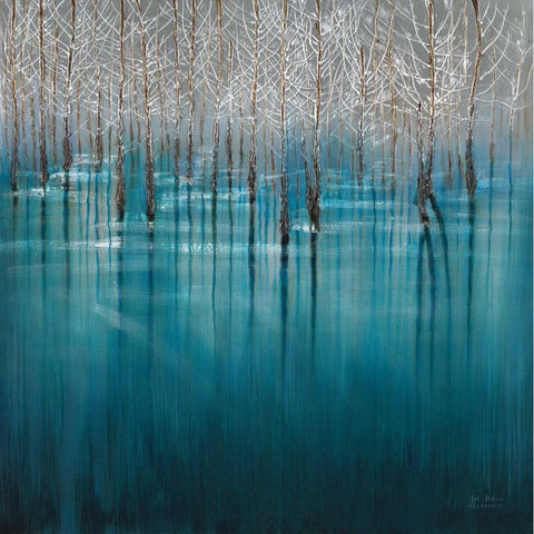 Crystal Black Modern Wood Framed Art Print with Double Matting by Art Atelier Alliance