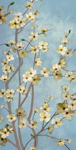 Heritage Dogwood 2 Black Ornate Wood Framed Art Print with Double Matting by Art Atelier Alliance