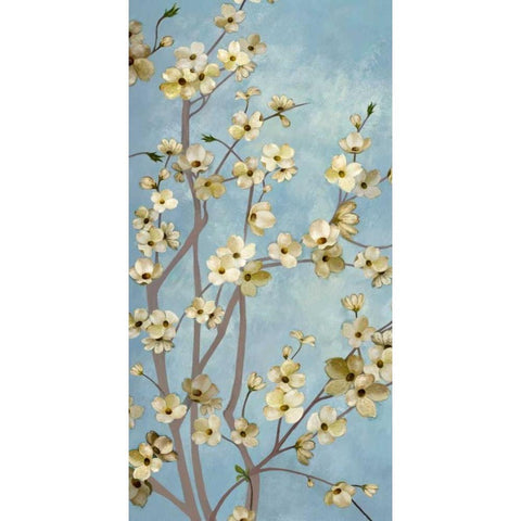 Heritage Dogwood 2 Black Modern Wood Framed Art Print with Double Matting by Art Atelier Alliance