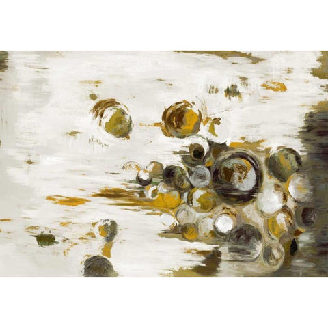 Subdued Circles Gold Ornate Wood Framed Art Print with Double Matting by Art Atelier Alliance