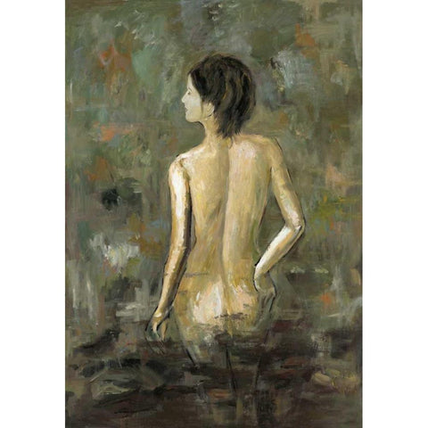Nude 1 White Modern Wood Framed Art Print by Art Atelier Alliance