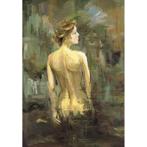Nude 2 Black Modern Wood Framed Art Print by Art Atelier Alliance