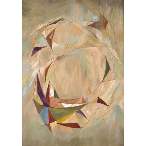Triangle Circle Gold Ornate Wood Framed Art Print with Double Matting by Art Atelier Alliance