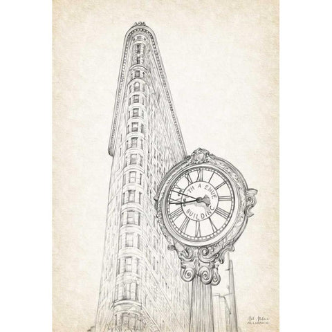 New York Sketch Book White Modern Wood Framed Art Print by Art Atelier Alliance