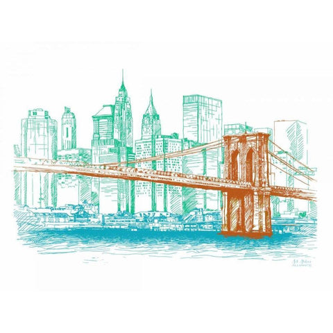 City Print Project White Modern Wood Framed Art Print by Art Atelier Alliance